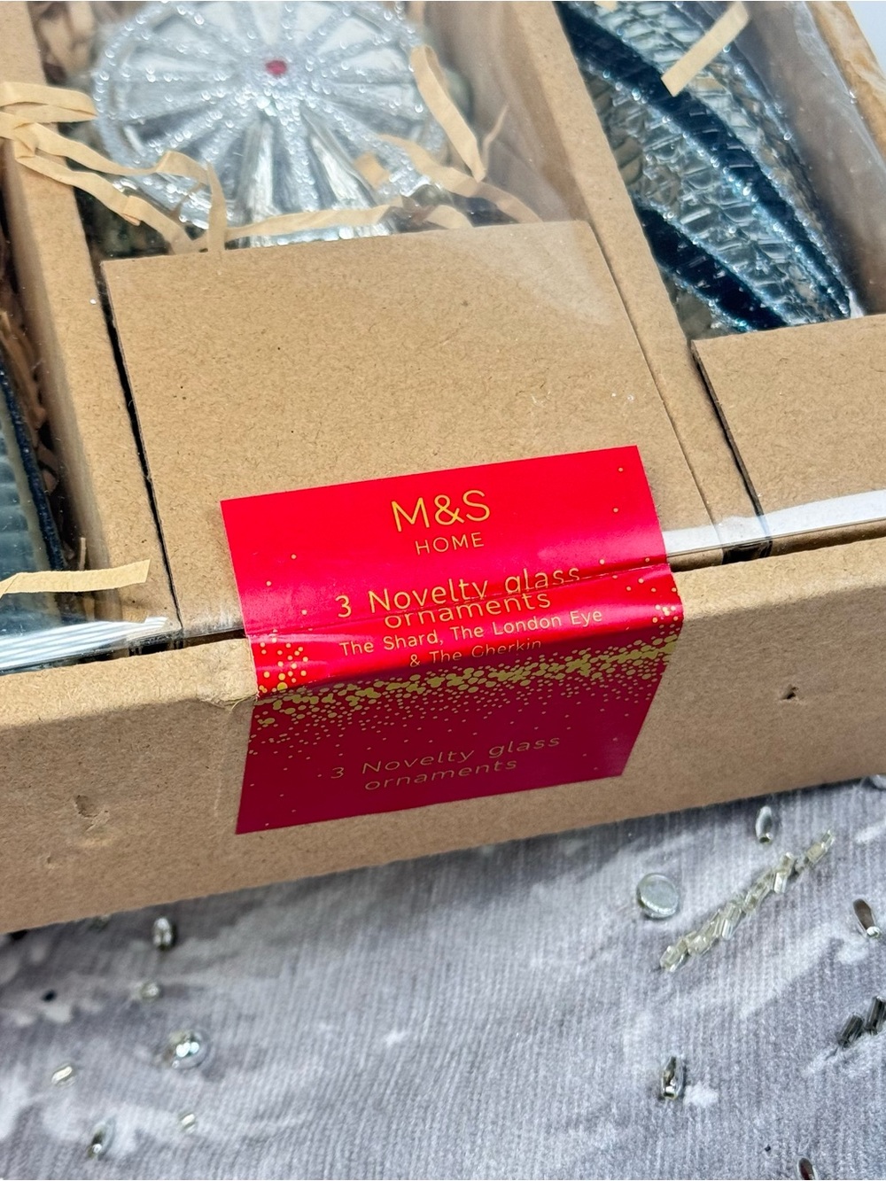NEW M&S Novelty Glass Ornaments - Picture 4 of 5